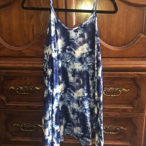 Blue tie dye dress